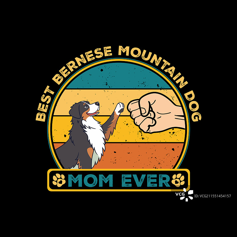 最棒的伯恩山犬妈妈图片素材