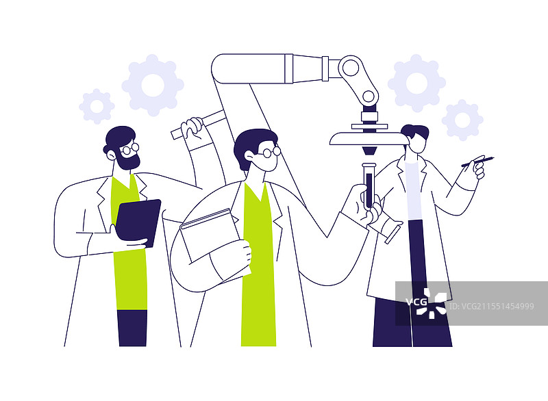 科学研究摘要概念的顺序图片素材