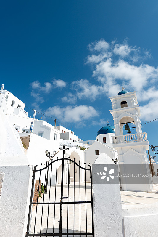 希腊 圣托里尼 希拉 锡拉岛 基克拉泽斯群岛 Firostefani图片素材