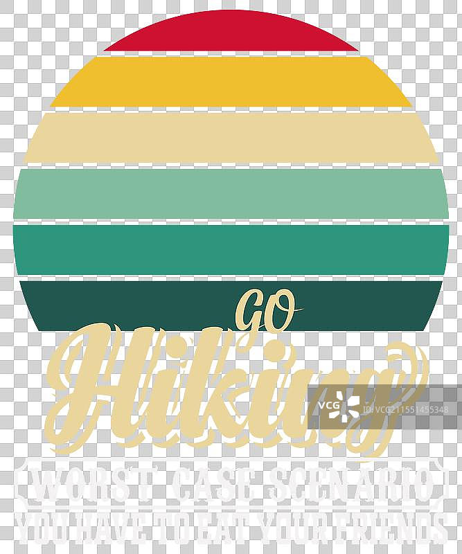 徒步旅行T恤设计图片素材