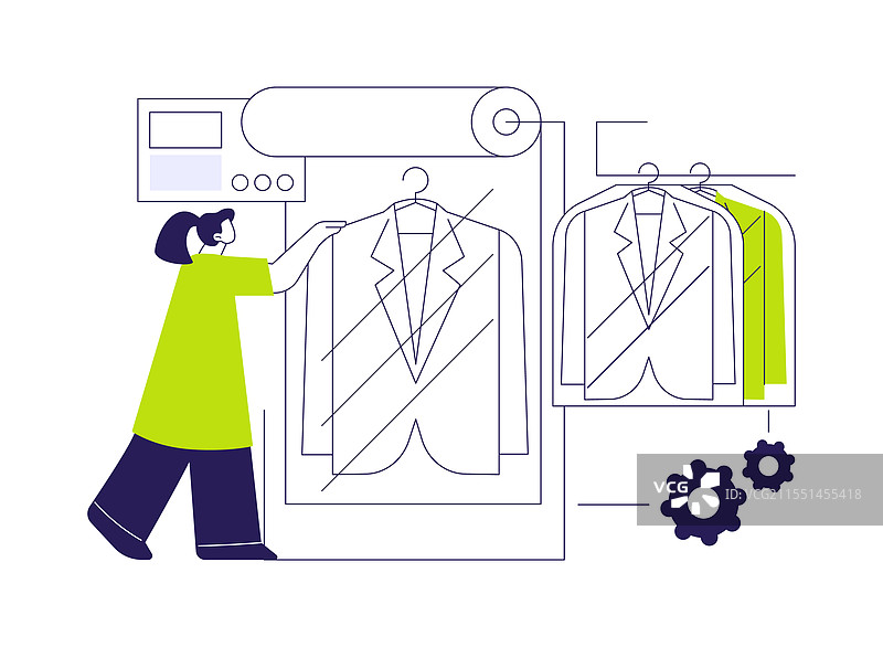 服装包装机抽象概念图片素材