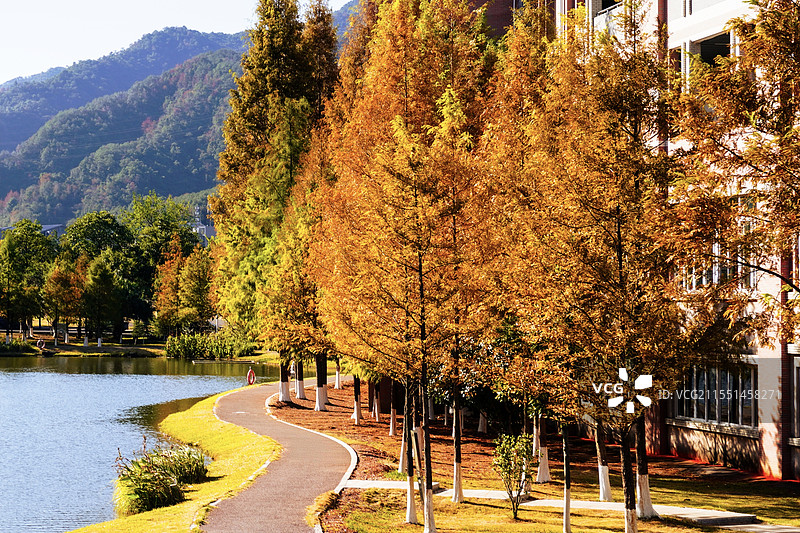 桂林电子科技大学花江校区相思湖畔图片素材