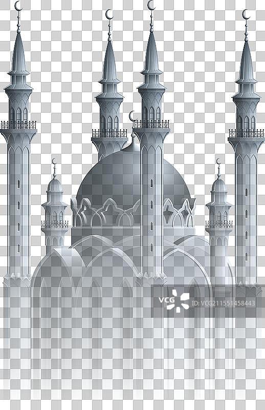 清真寺是一个宗教建筑。图片素材