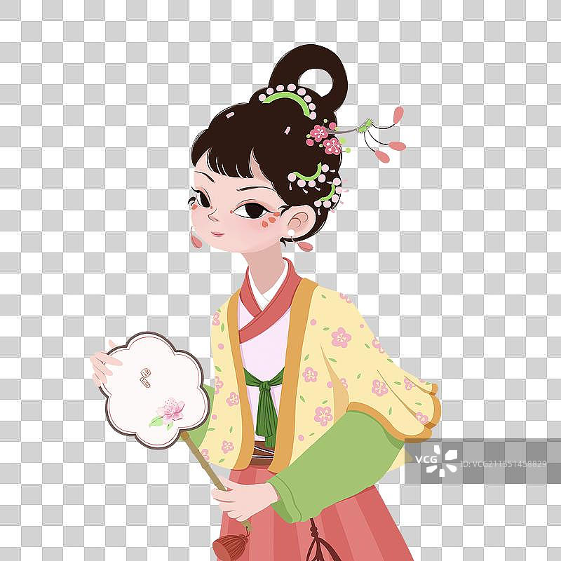 古风人物花神桃花图片素材