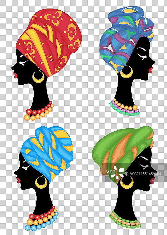 甜美女士的头像合集图片素材