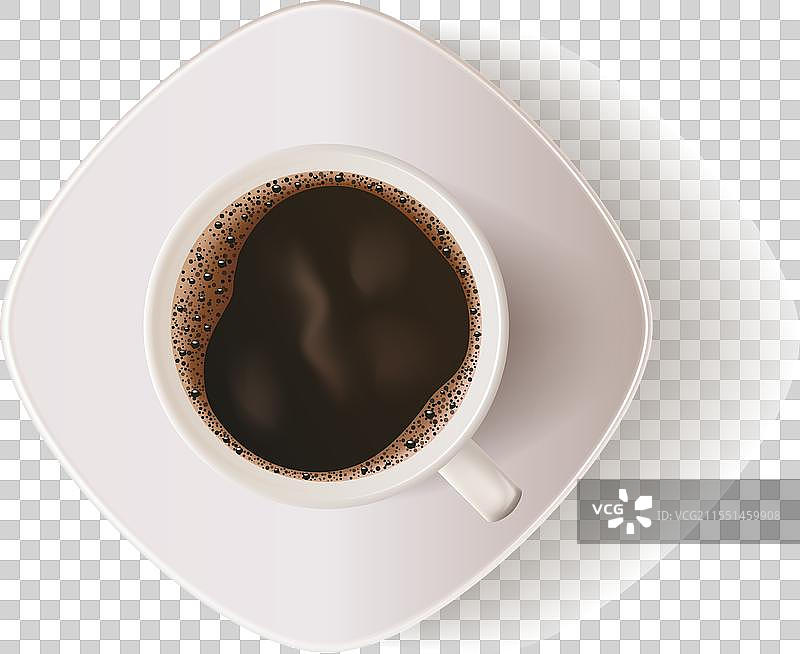 白色咖啡杯里的黑咖啡图片素材