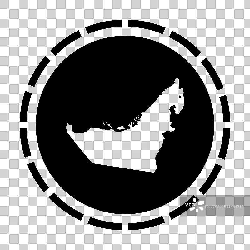 阿拉伯联合酋长国地图符号图标图片素材