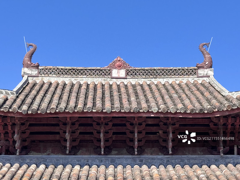 庆元县孔庙屋顶细节图片素材