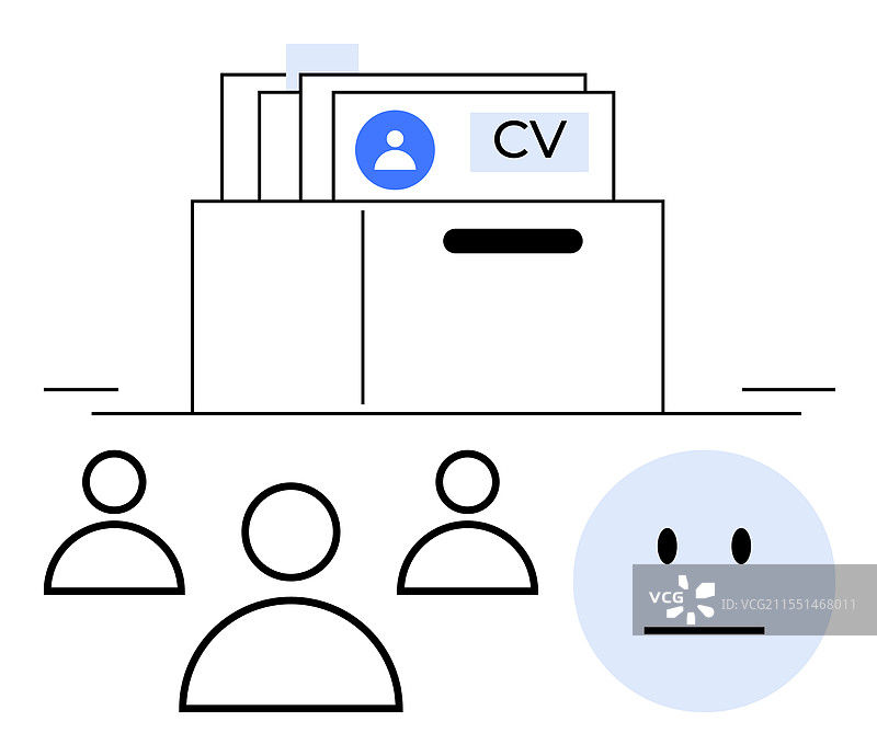 有序的简历文件存储表示图片素材