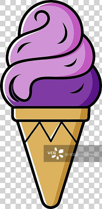 冰淇淋卡通风格图片素材