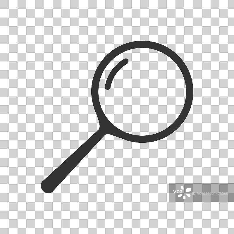 放大镜搜索循环图标扁平风格图片素材