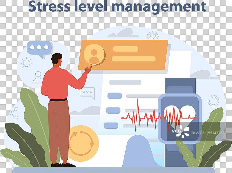 压力水平管理的图示图片素材