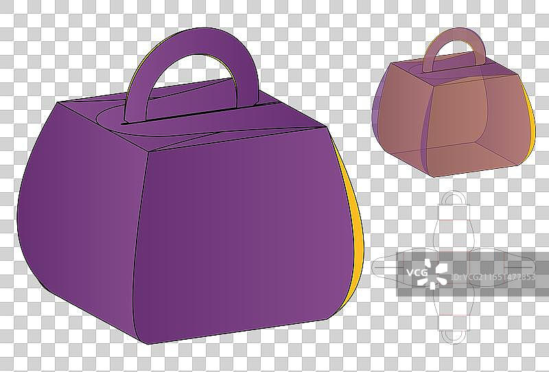 盒子包装模切模板设计 3D 模型展示图片素材