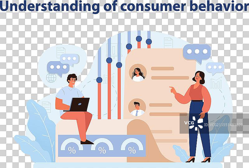 理解消费者行为的活力图片素材