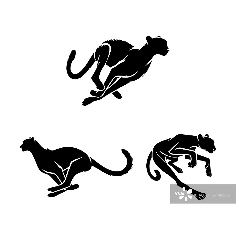 猎豹剪影 EPS图片素材