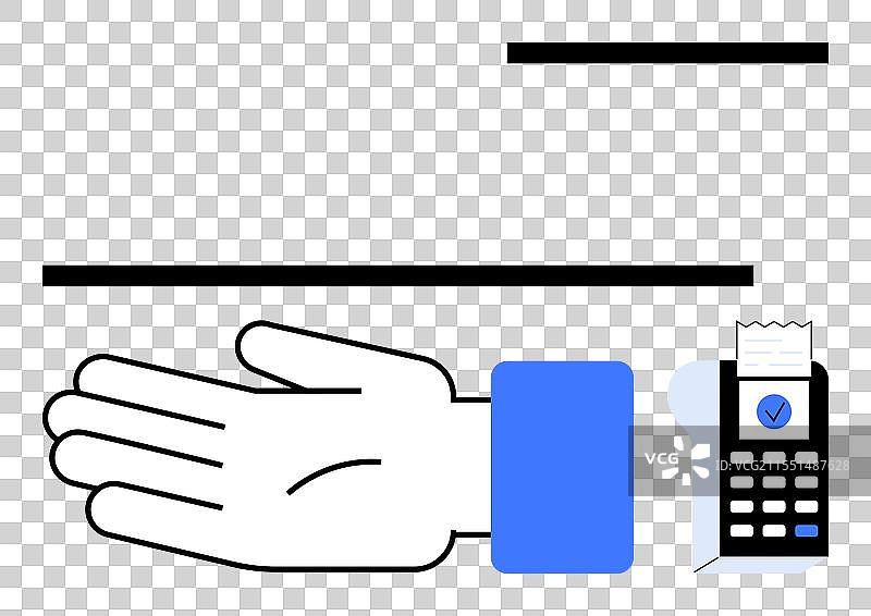 简化的金融交易伸出的手图片素材