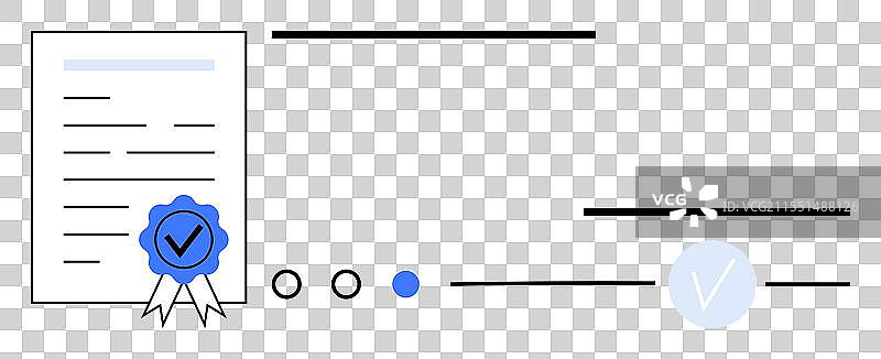 带有勾选标记的官方文件图片素材