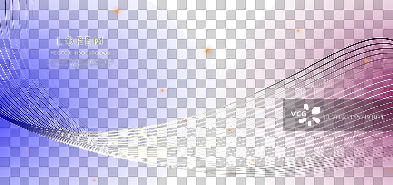 抽象的未来主义发光霓虹蓝色和粉色图片素材