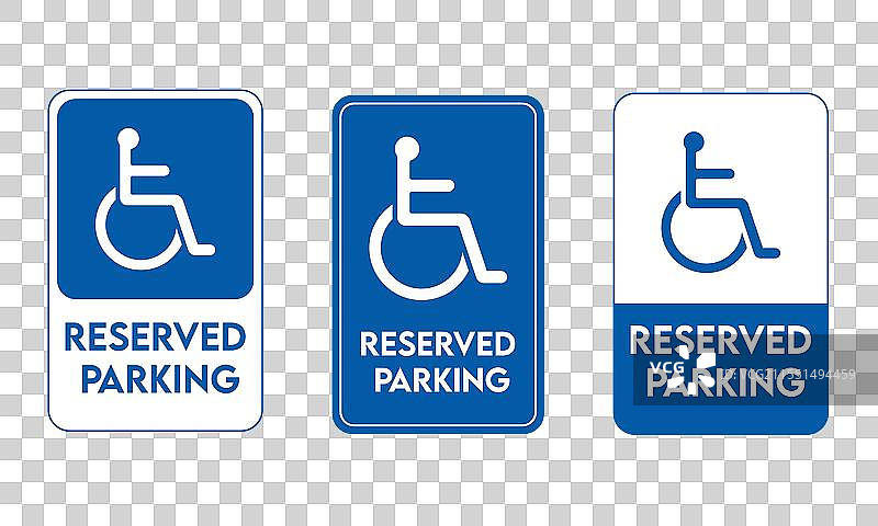 残疾人专用停车标志图片素材