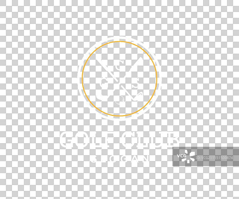 高尔夫球标志设计或高尔夫俱乐部标志设计模板图片素材