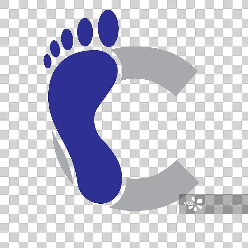 字母C的脚部标志设计概念图片素材