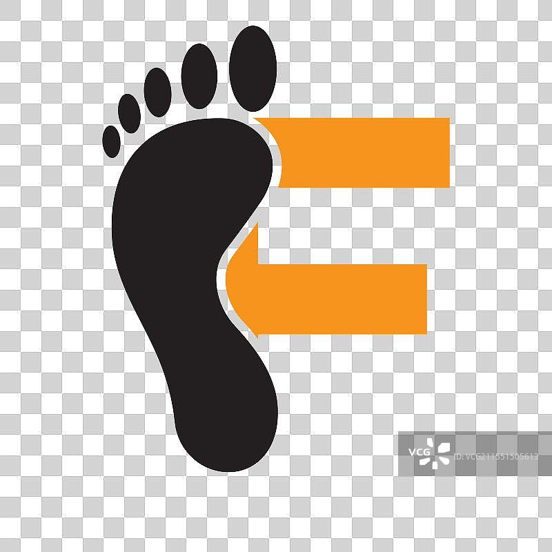 字母F的脚部标志设计概念图片素材