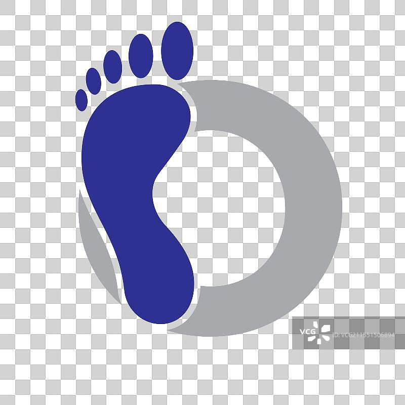 字母O的脚部标志设计概念图片素材