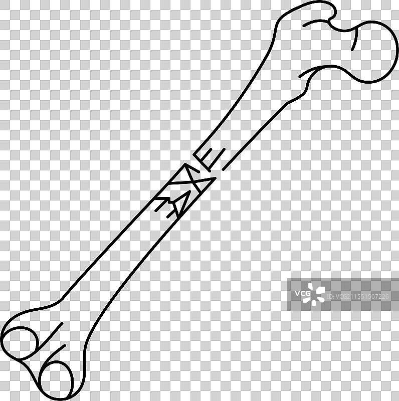 骨折线图标图片素材