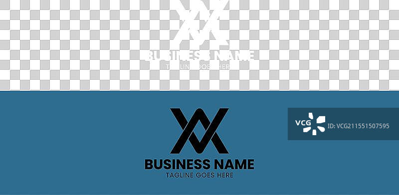 创意简约的AV字母标志设计图片素材