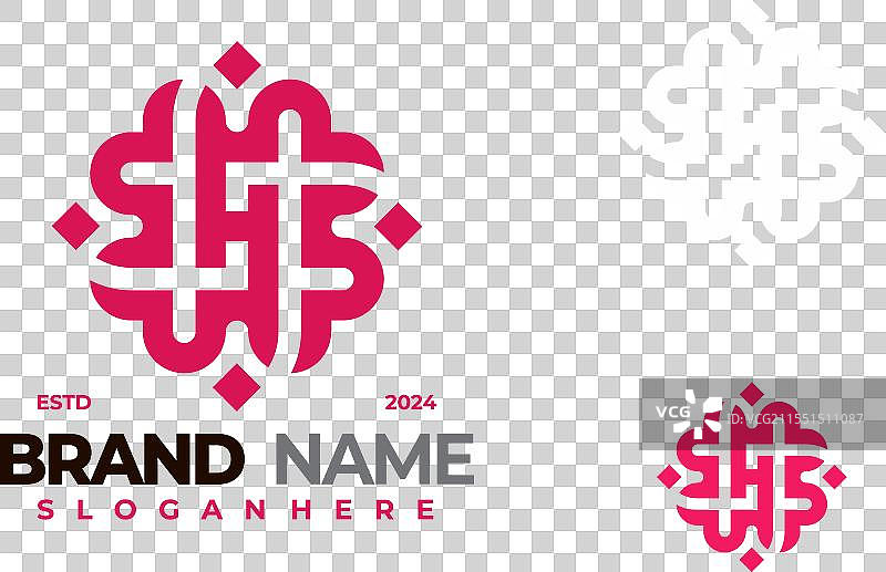 字母H心形装饰标志设计符号图标图片素材