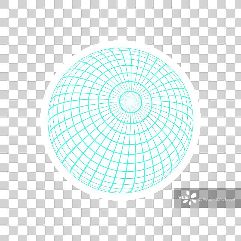 赛博朋克3D线框行星补丁图片素材