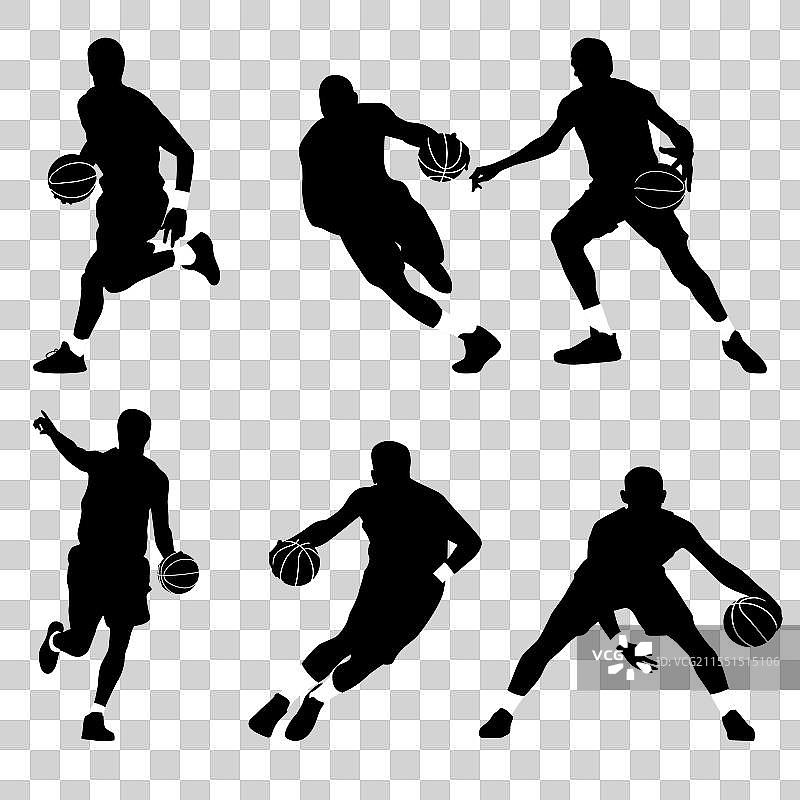 篮球剪影图片素材