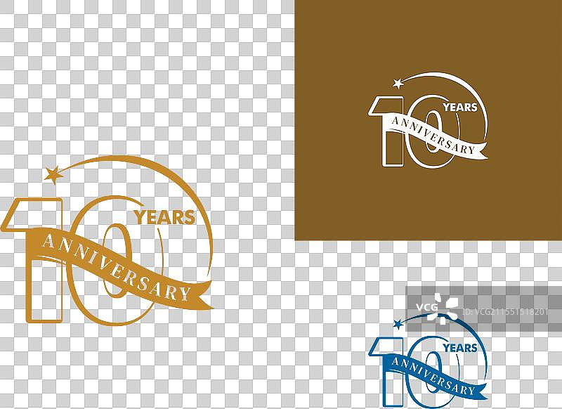十周年庆典高级徽章图片素材