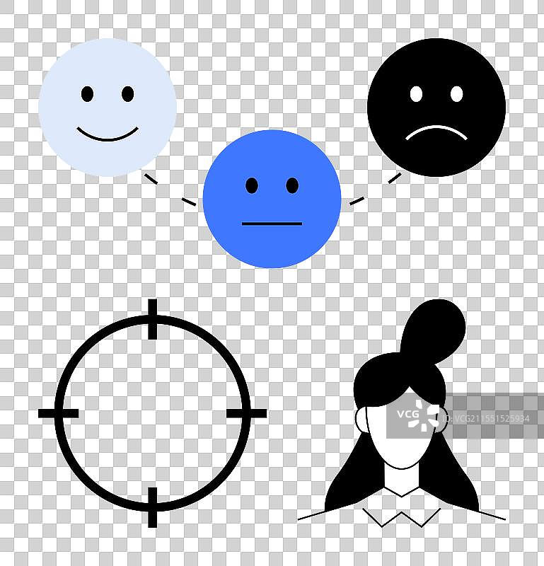 情感与专注通过面部表情可视化图片素材