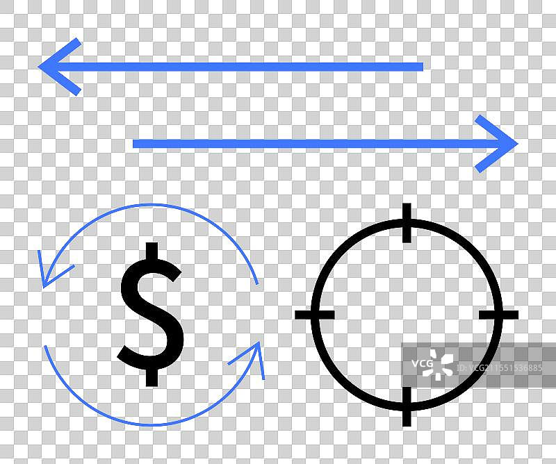 带有美元符号的商业和金融元素图片素材