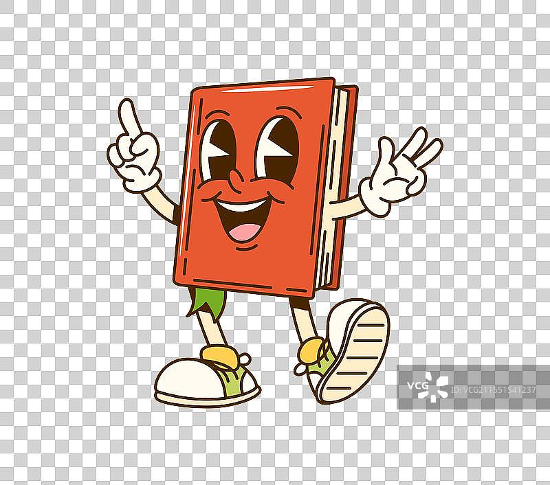 复古风格的学校教科书教育角色图片素材