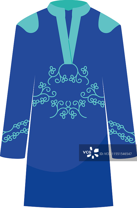 蓝色衣服的库尔塔图片素材