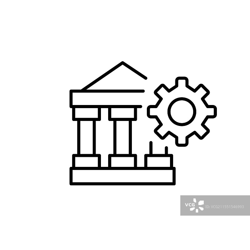 银行与齿轮银行系统配置图片素材