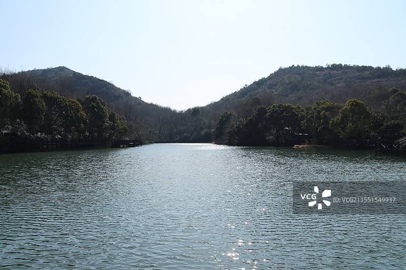 苏州白马涧龙池景区 龙池风景高山湖水 湖光山色图片素材
