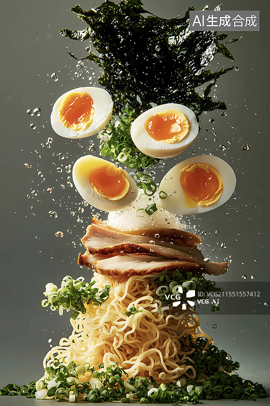 【AI数字艺术】一碗美味营养的日式豚骨拉面图片素材