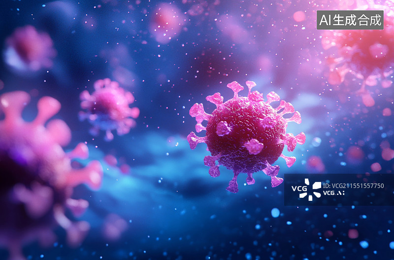 【AI数字艺术】癌细胞病变和扩散图片素材