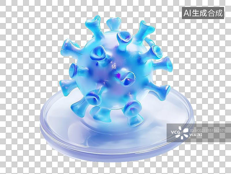 【AI数字艺术】病毒模型图标图片素材