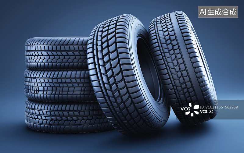 【AI数字艺术】崭新的汽车组件-轮胎图片素材