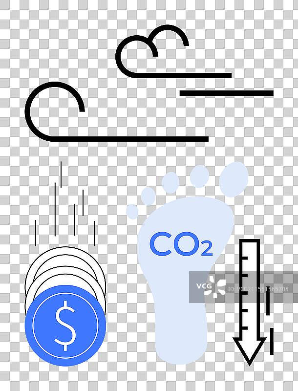 减少碳足迹以节省金钱和图片素材