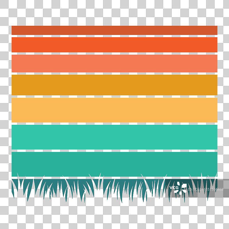 坐着的英式春犬，复古条纹图片素材