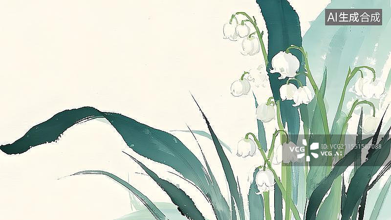 【AI数字艺术】水墨画背景居右图片素材