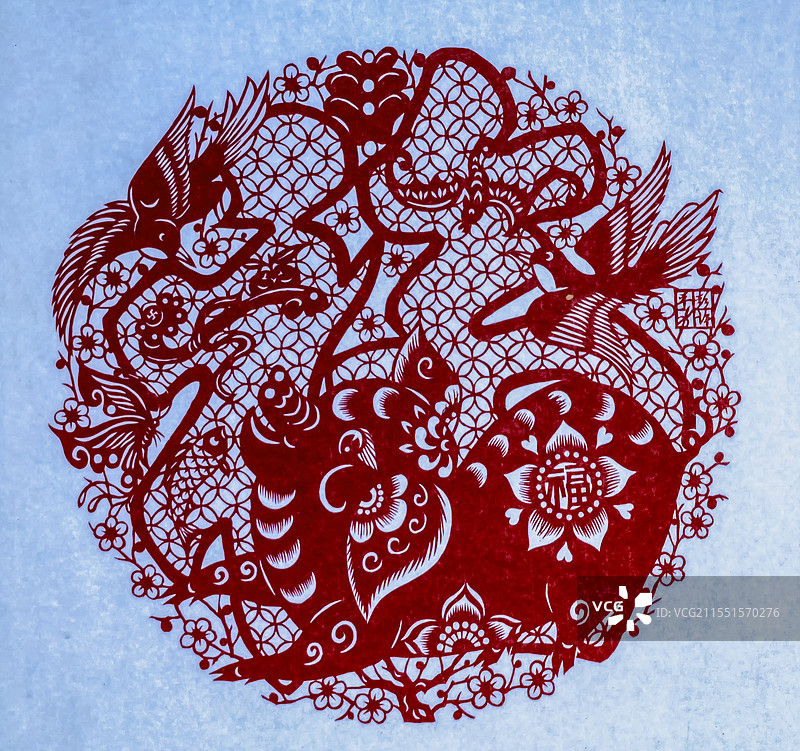 江西省博物馆“赣鄱非遗展”：瑞昌剪纸（瑞昌素有“中国剪纸之乡”“中国民间艺术之乡”的美誉）图片素材