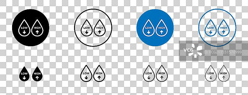 低胆固醇和高胆固醇图标图片素材