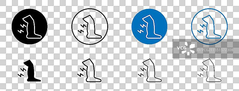 小腿疼痛图标图片素材