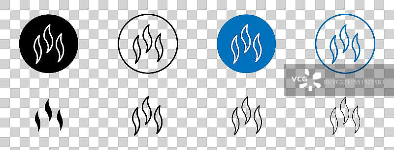 烟雾蒸汽剪影图标图片素材
